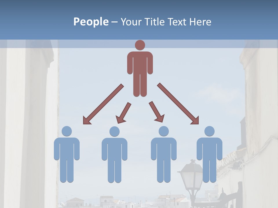 A View Of A City Through An Arch In A Building PowerPoint Template