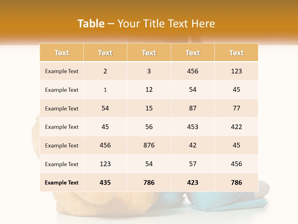 A Little Girl Is Playing With A Teddy Bear PowerPoint Template