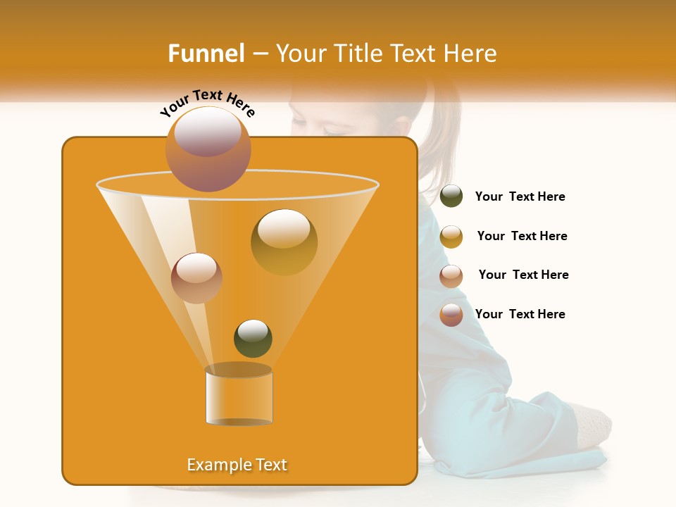 A Little Girl Is Playing With A Teddy Bear PowerPoint Template