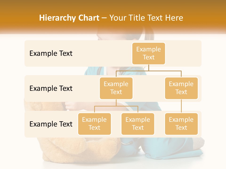 A Little Girl Is Playing With A Teddy Bear PowerPoint Template