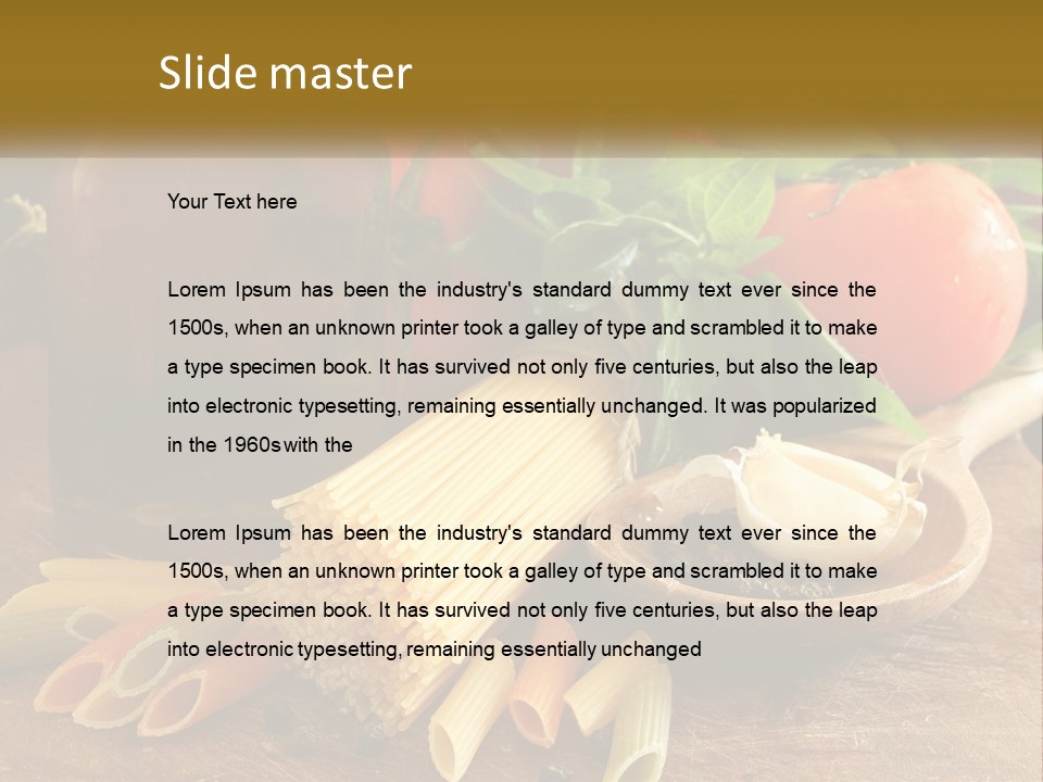 A Wooden Table Topped With Lots Of Different Types Of Food PowerPoint Template