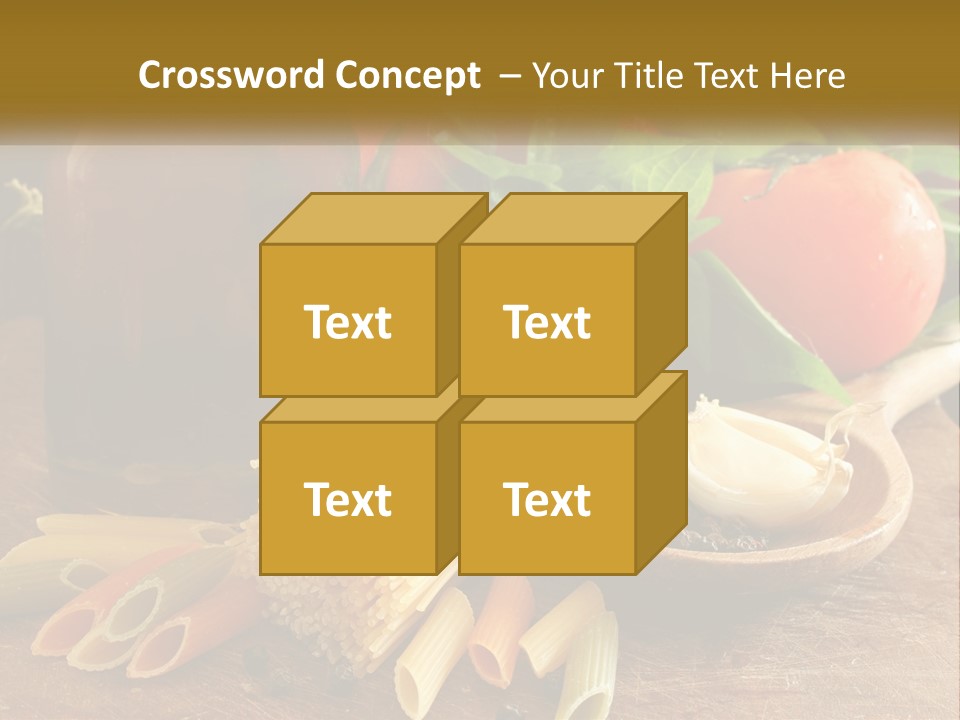A Wooden Table Topped With Lots Of Different Types Of Food PowerPoint Template
