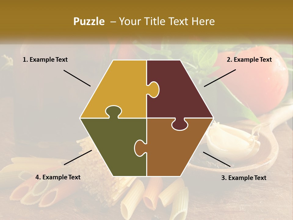 A Wooden Table Topped With Lots Of Different Types Of Food PowerPoint Template