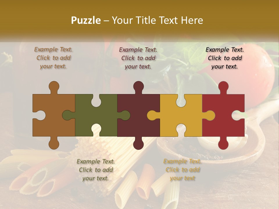 A Wooden Table Topped With Lots Of Different Types Of Food PowerPoint Template