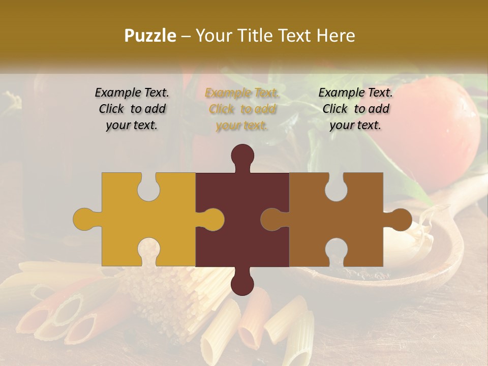 A Wooden Table Topped With Lots Of Different Types Of Food PowerPoint Template