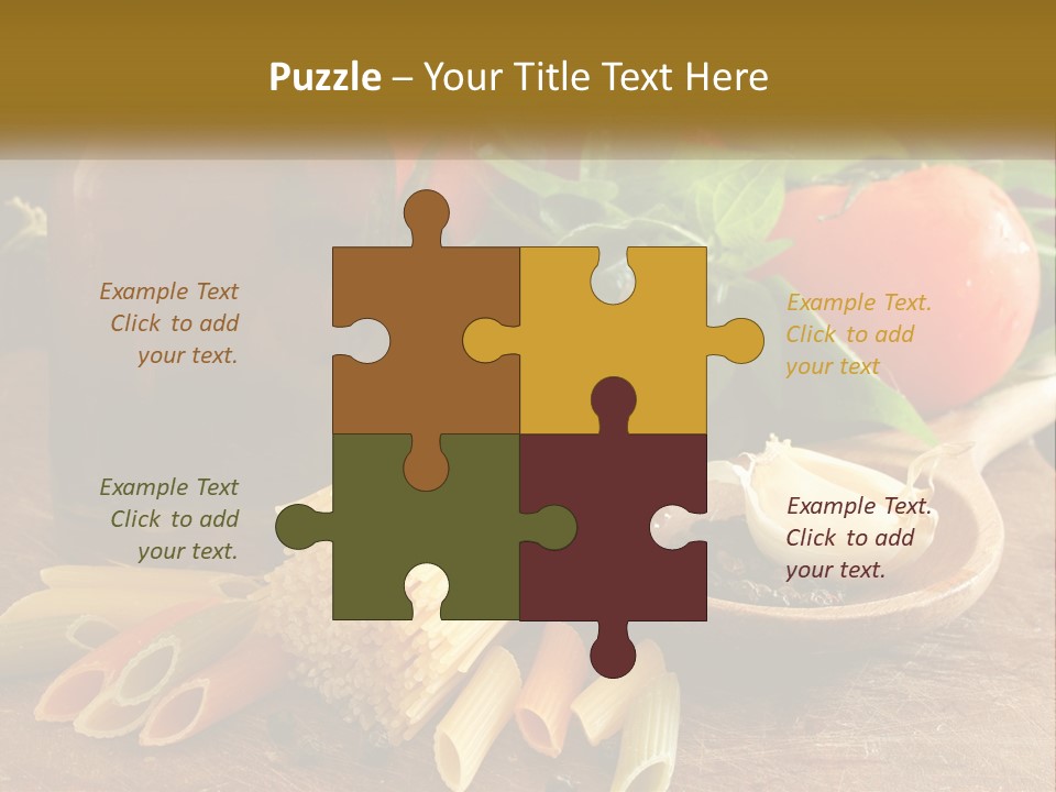 A Wooden Table Topped With Lots Of Different Types Of Food PowerPoint Template