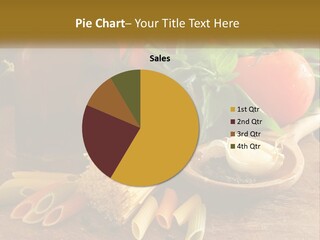 A Wooden Table Topped With Lots Of Different Types Of Food PowerPoint Template