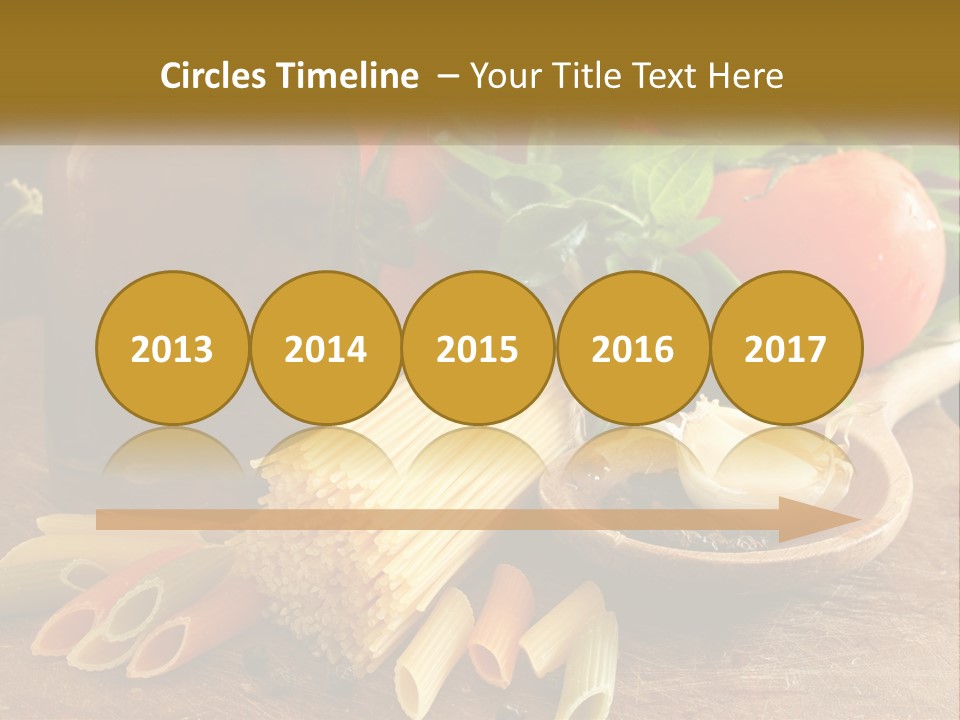 A Wooden Table Topped With Lots Of Different Types Of Food PowerPoint Template