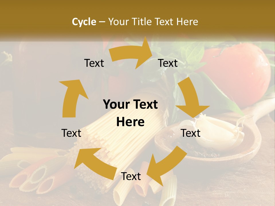 A Wooden Table Topped With Lots Of Different Types Of Food PowerPoint Template