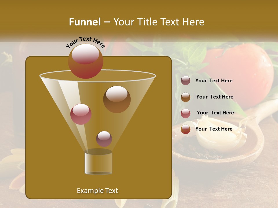A Wooden Table Topped With Lots Of Different Types Of Food PowerPoint Template