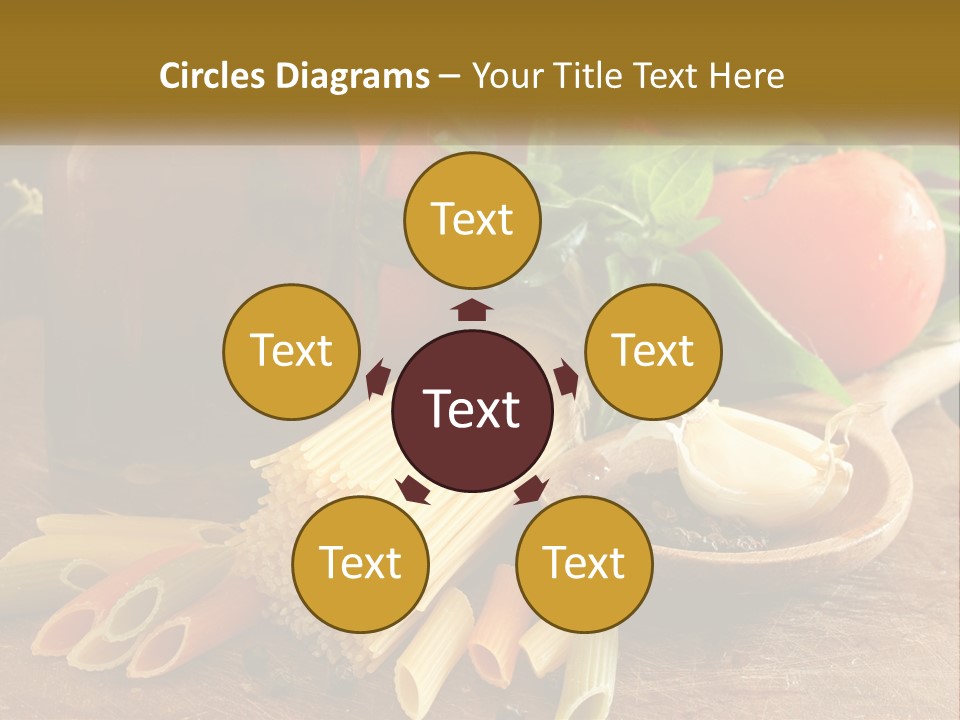 A Wooden Table Topped With Lots Of Different Types Of Food PowerPoint Template