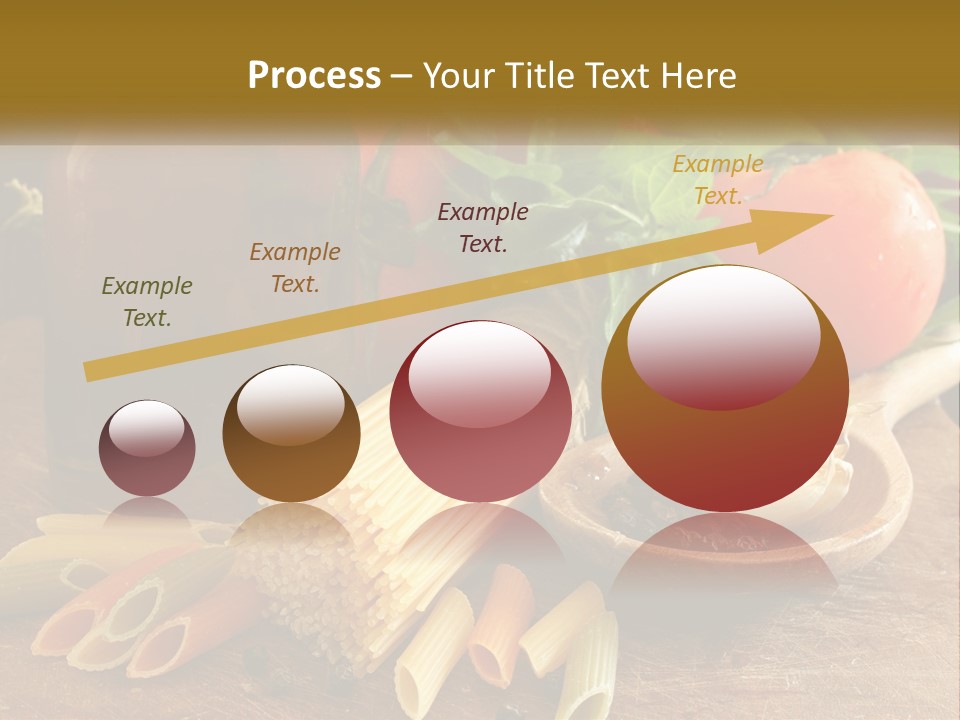 A Wooden Table Topped With Lots Of Different Types Of Food PowerPoint Template