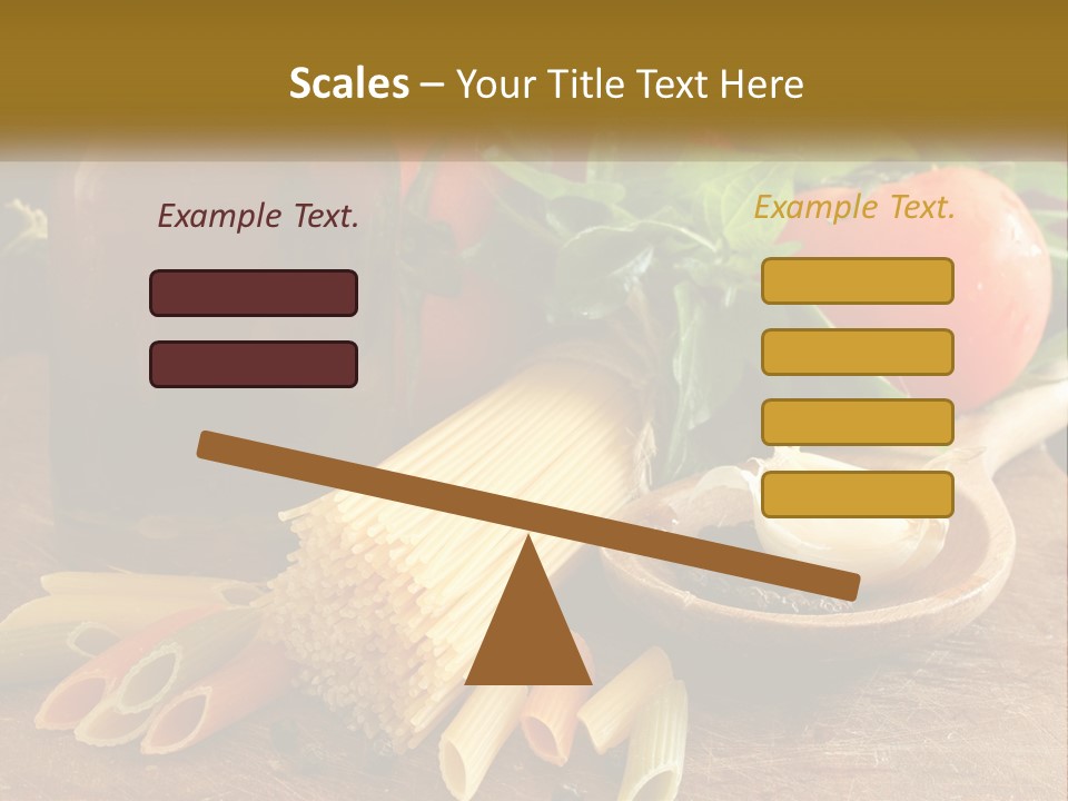 A Wooden Table Topped With Lots Of Different Types Of Food PowerPoint Template