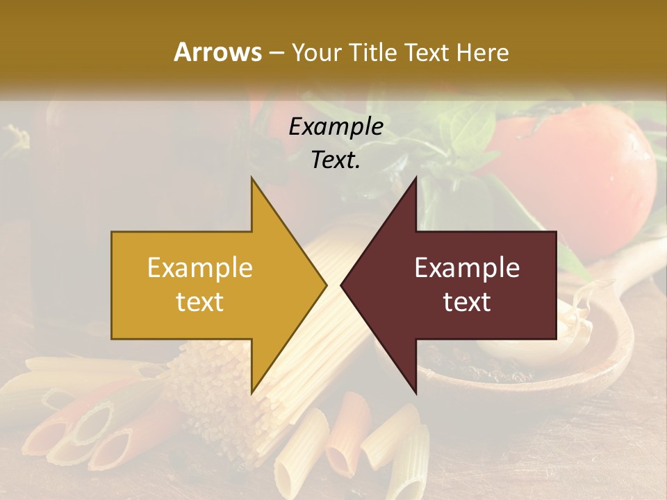 A Wooden Table Topped With Lots Of Different Types Of Food PowerPoint Template