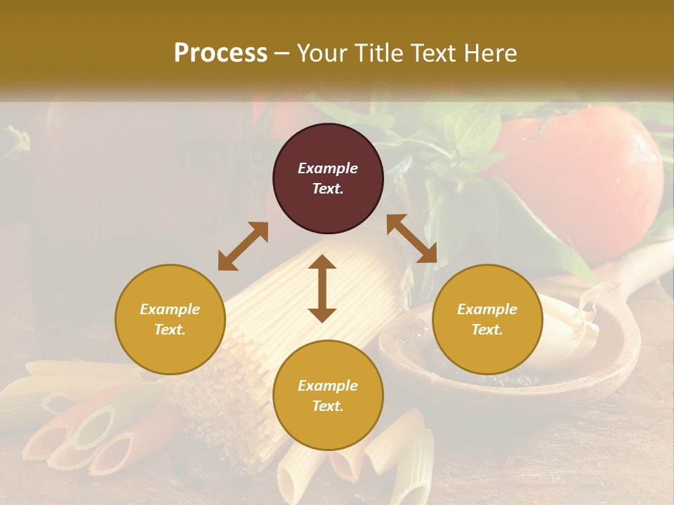 A Wooden Table Topped With Lots Of Different Types Of Food PowerPoint Template