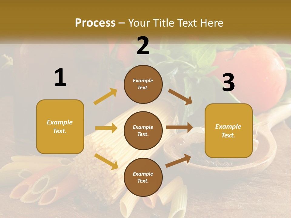 A Wooden Table Topped With Lots Of Different Types Of Food PowerPoint Template