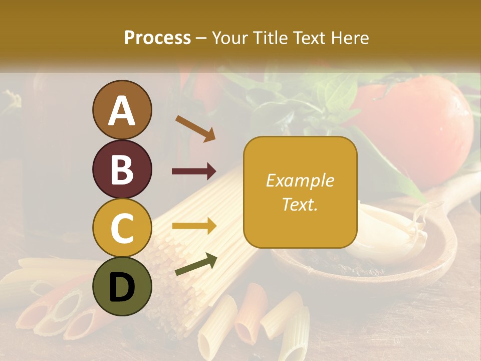 A Wooden Table Topped With Lots Of Different Types Of Food PowerPoint Template