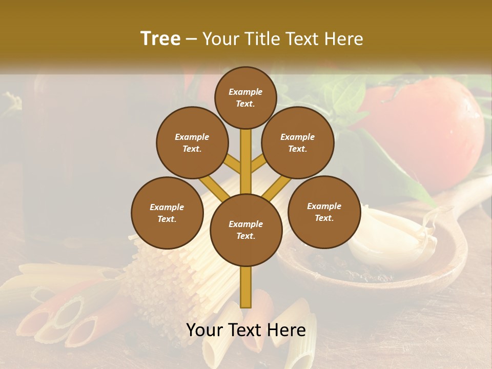 A Wooden Table Topped With Lots Of Different Types Of Food PowerPoint Template