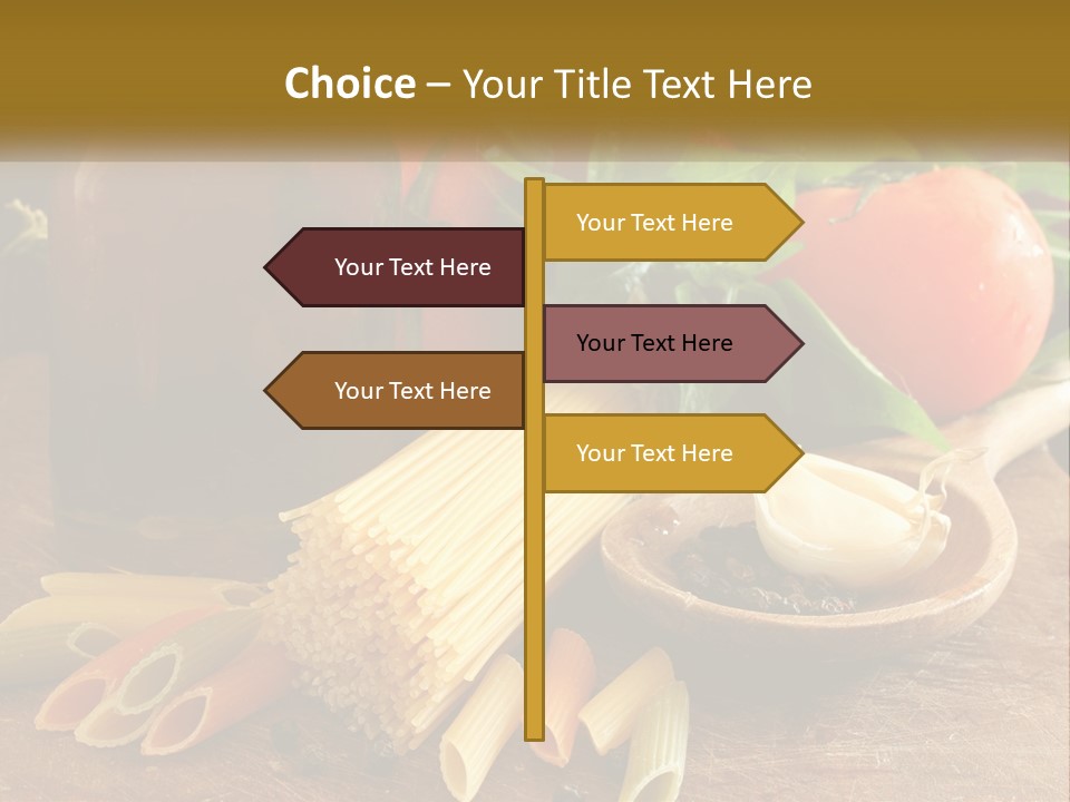 A Wooden Table Topped With Lots Of Different Types Of Food PowerPoint Template