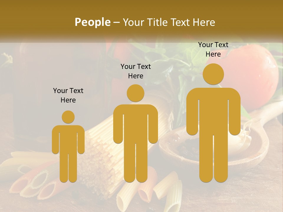 A Wooden Table Topped With Lots Of Different Types Of Food PowerPoint Template