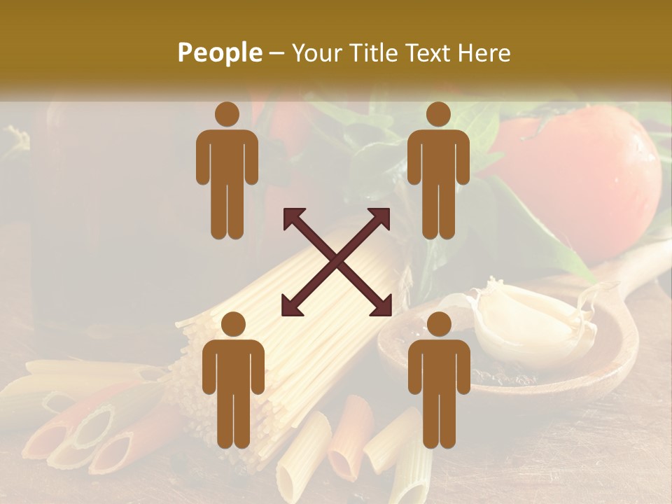 A Wooden Table Topped With Lots Of Different Types Of Food PowerPoint Template