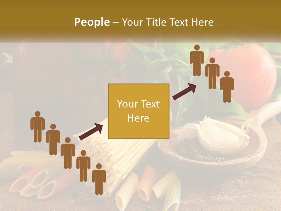 A Wooden Table Topped With Lots Of Different Types Of Food PowerPoint Template