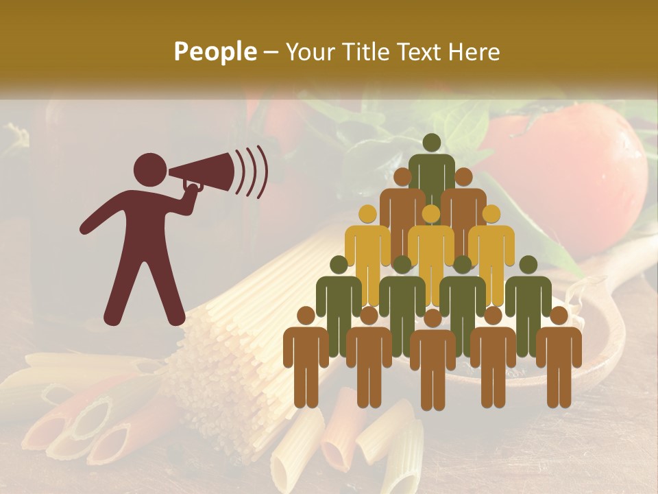 A Wooden Table Topped With Lots Of Different Types Of Food PowerPoint Template