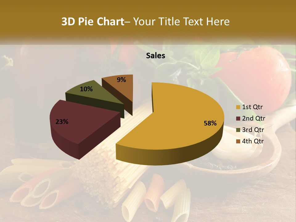 A Wooden Table Topped With Lots Of Different Types Of Food PowerPoint Template