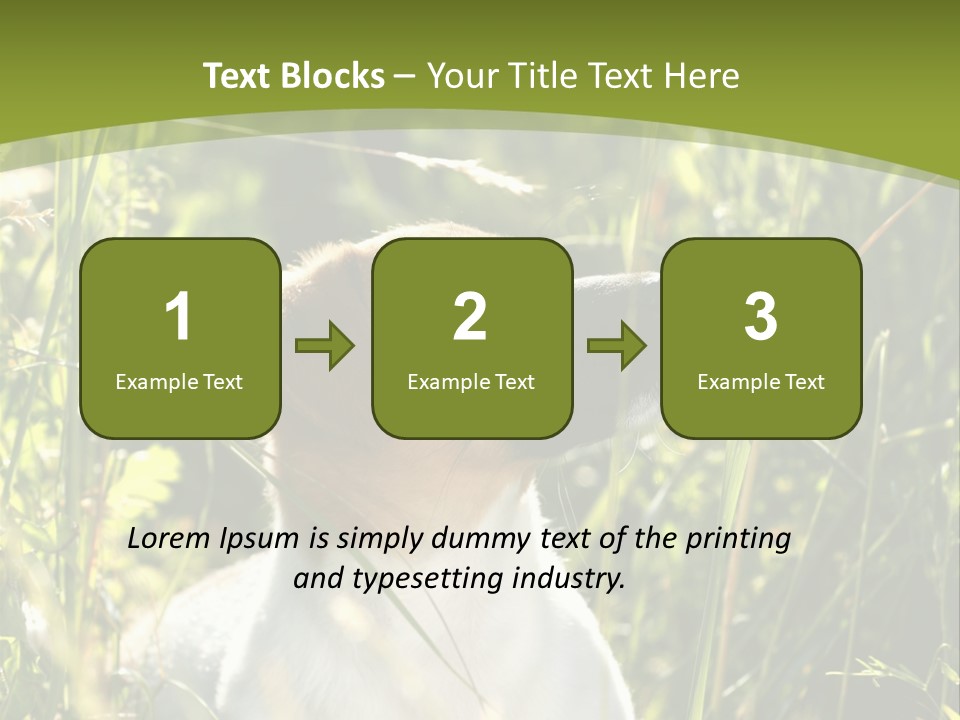 A Dog Is Sitting In The Tall Grass PowerPoint Template