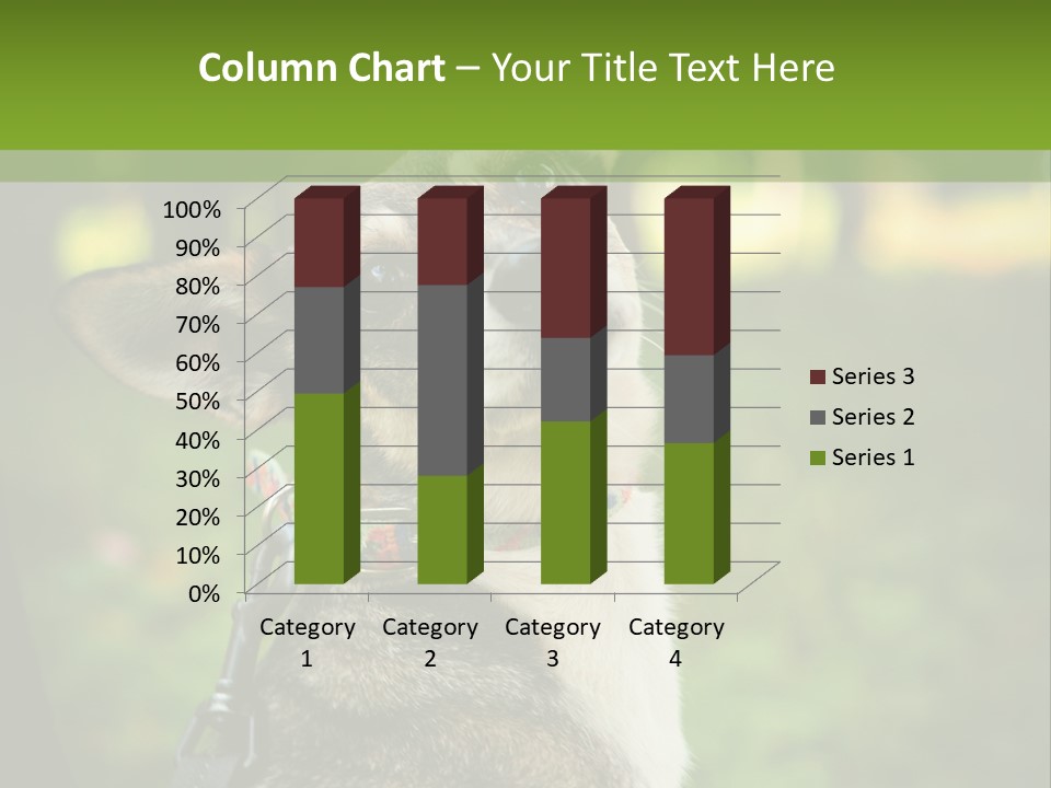 A Dog Sitting In The Grass Powerpoint Template PowerPoint Template