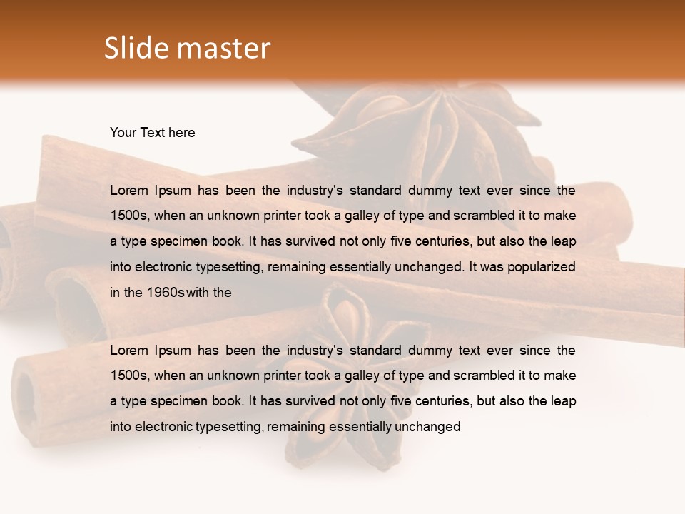 A Pile Of Cinnamons With A Star Anise On Top PowerPoint Template