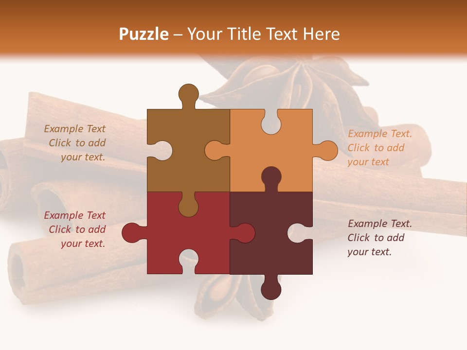A Pile Of Cinnamons With A Star Anise On Top PowerPoint Template