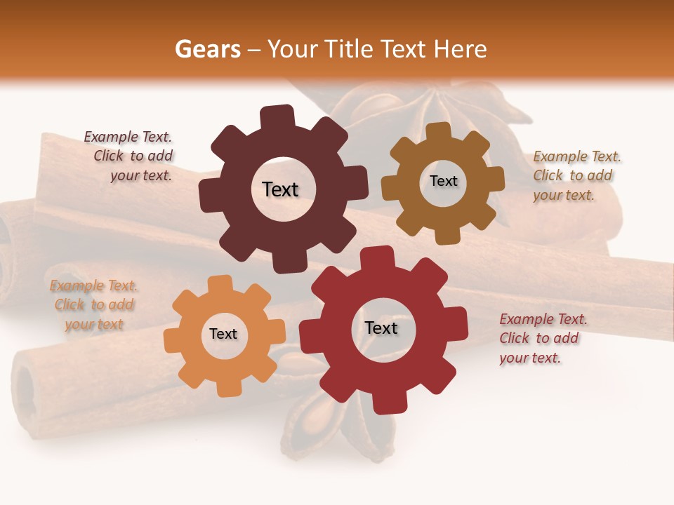 A Pile Of Cinnamons With A Star Anise On Top PowerPoint Template