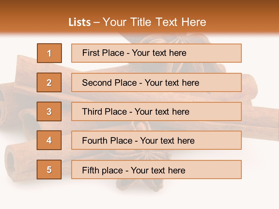 A Pile Of Cinnamons With A Star Anise On Top PowerPoint Template