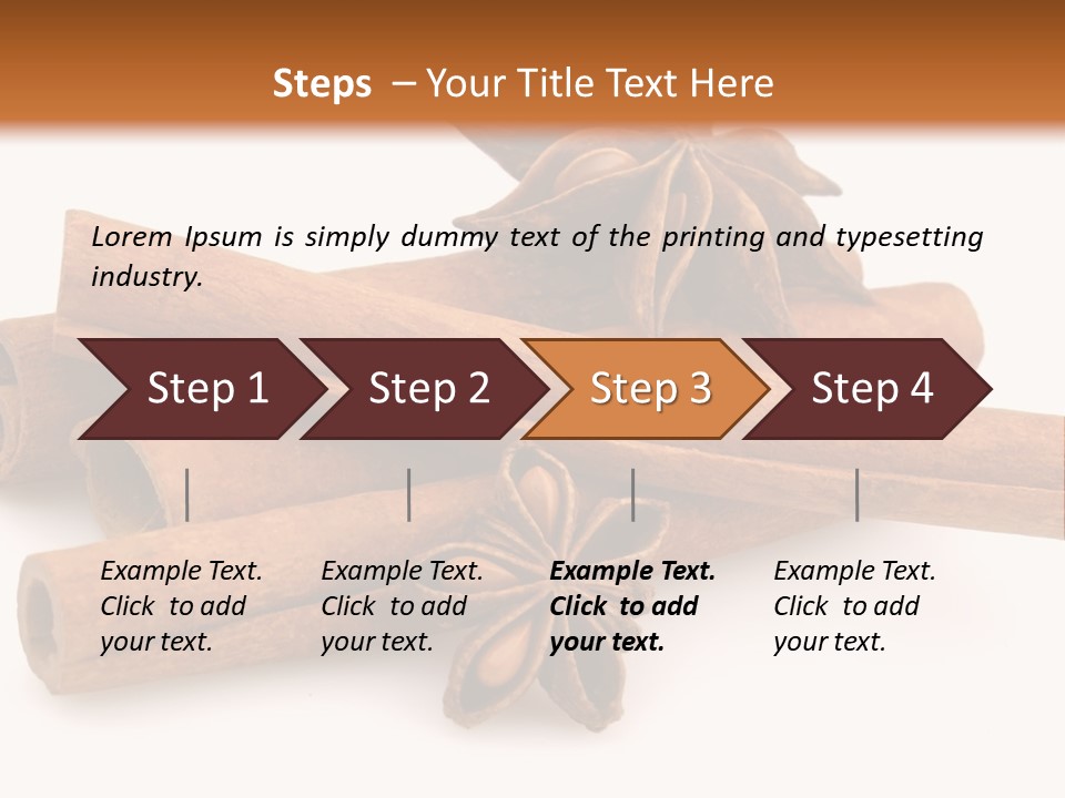 A Pile Of Cinnamons With A Star Anise On Top PowerPoint Template