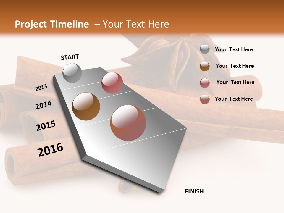 A Pile Of Cinnamons With A Star Anise On Top PowerPoint Template