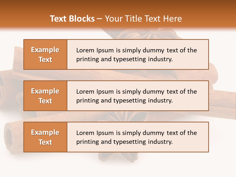 A Pile Of Cinnamons With A Star Anise On Top PowerPoint Template