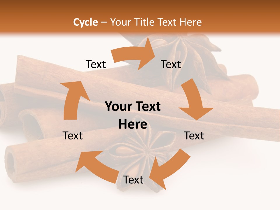 A Pile Of Cinnamons With A Star Anise On Top PowerPoint Template