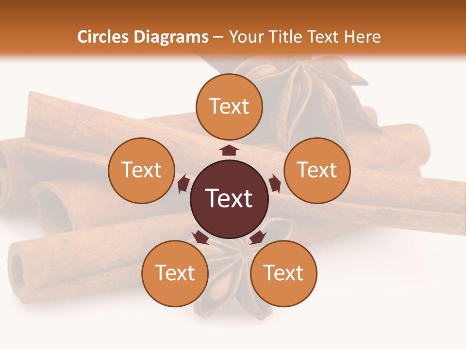 A Pile Of Cinnamons With A Star Anise On Top PowerPoint Template