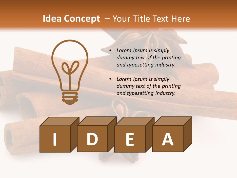 A Pile Of Cinnamons With A Star Anise On Top PowerPoint Template