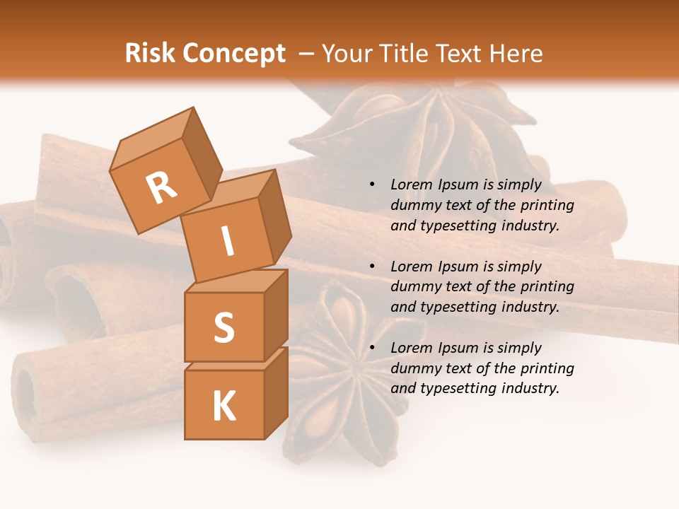 A Pile Of Cinnamons With A Star Anise On Top PowerPoint Template