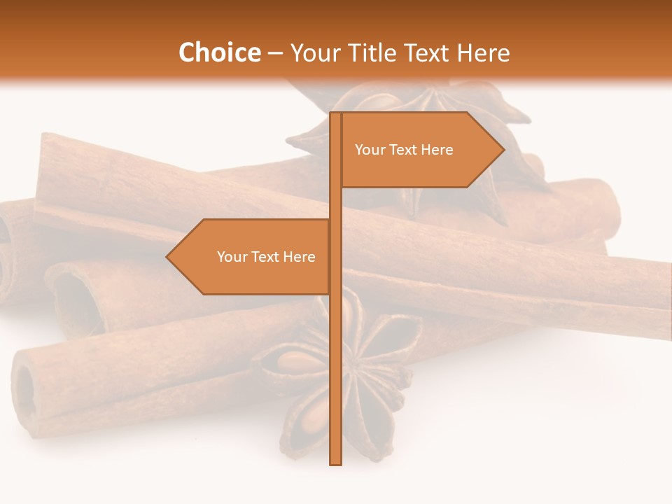 A Pile Of Cinnamons With A Star Anise On Top PowerPoint Template