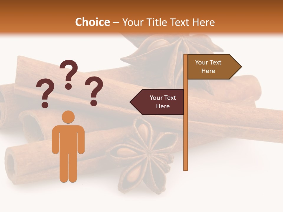 A Pile Of Cinnamons With A Star Anise On Top PowerPoint Template