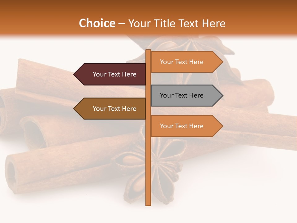 A Pile Of Cinnamons With A Star Anise On Top PowerPoint Template