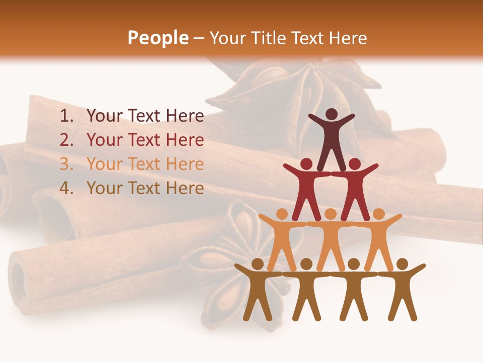 A Pile Of Cinnamons With A Star Anise On Top PowerPoint Template