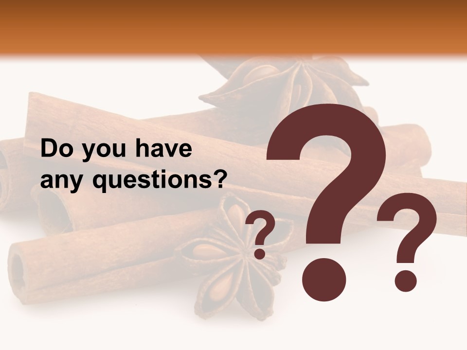 A Pile Of Cinnamons With A Star Anise On Top PowerPoint Template