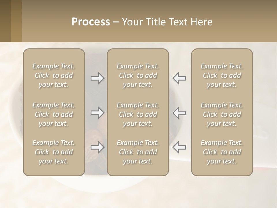 A White Spoon Filled With Raisins On Top Of A Table PowerPoint Template