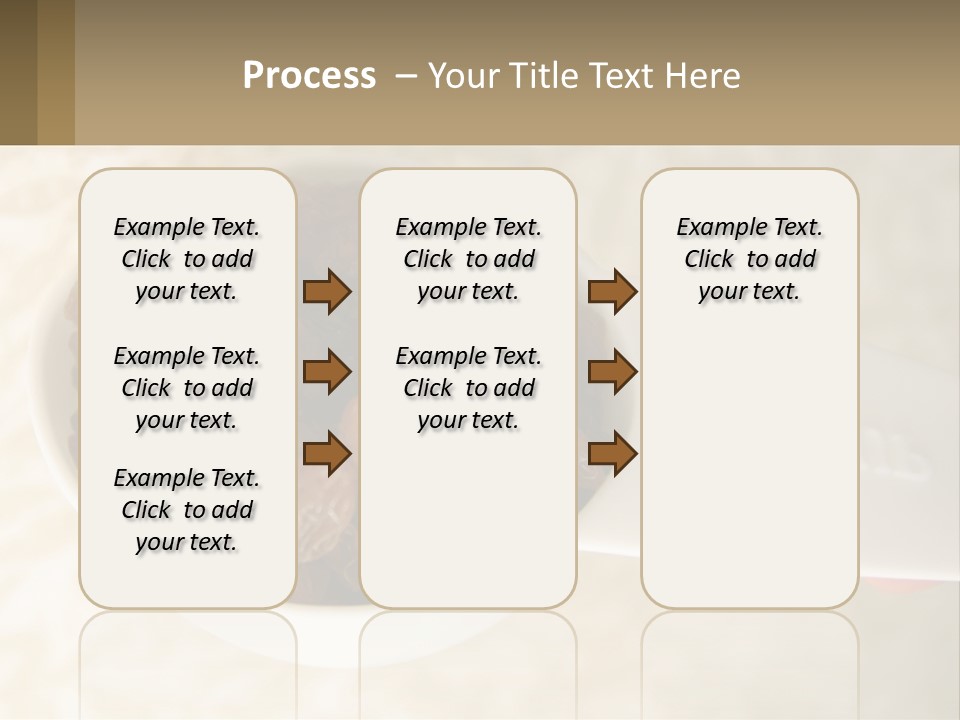 A White Spoon Filled With Raisins On Top Of A Table PowerPoint Template