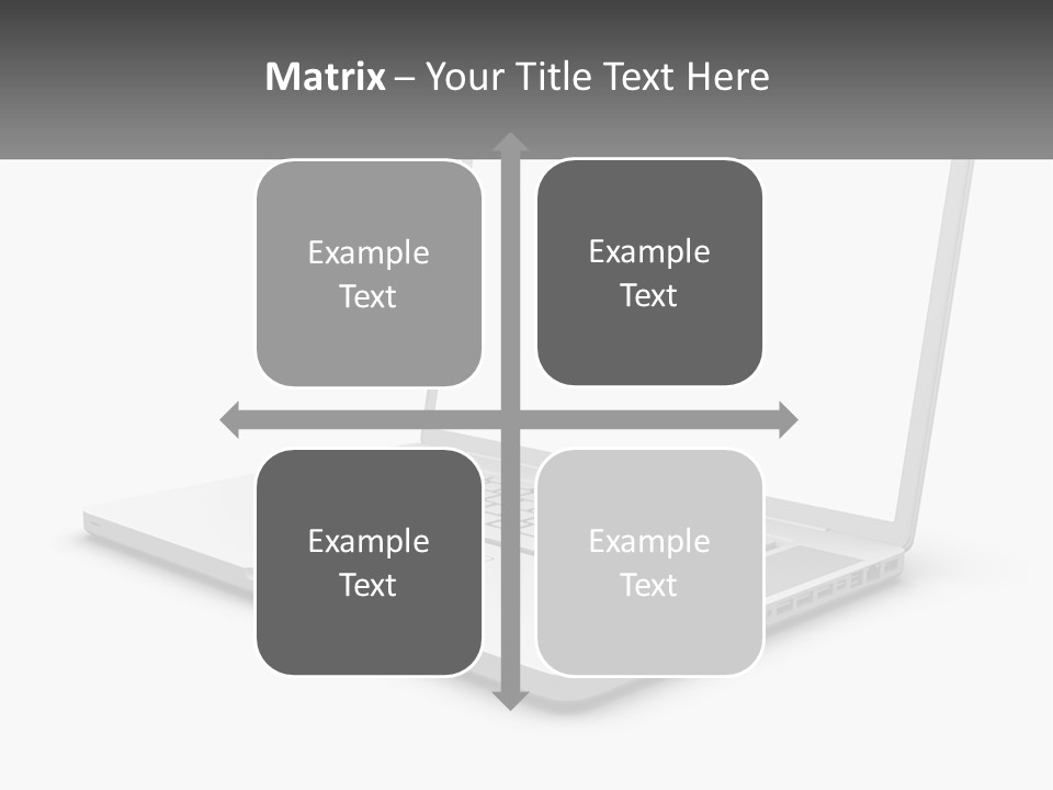 A Laptop Computer With A White Background PowerPoint Template
