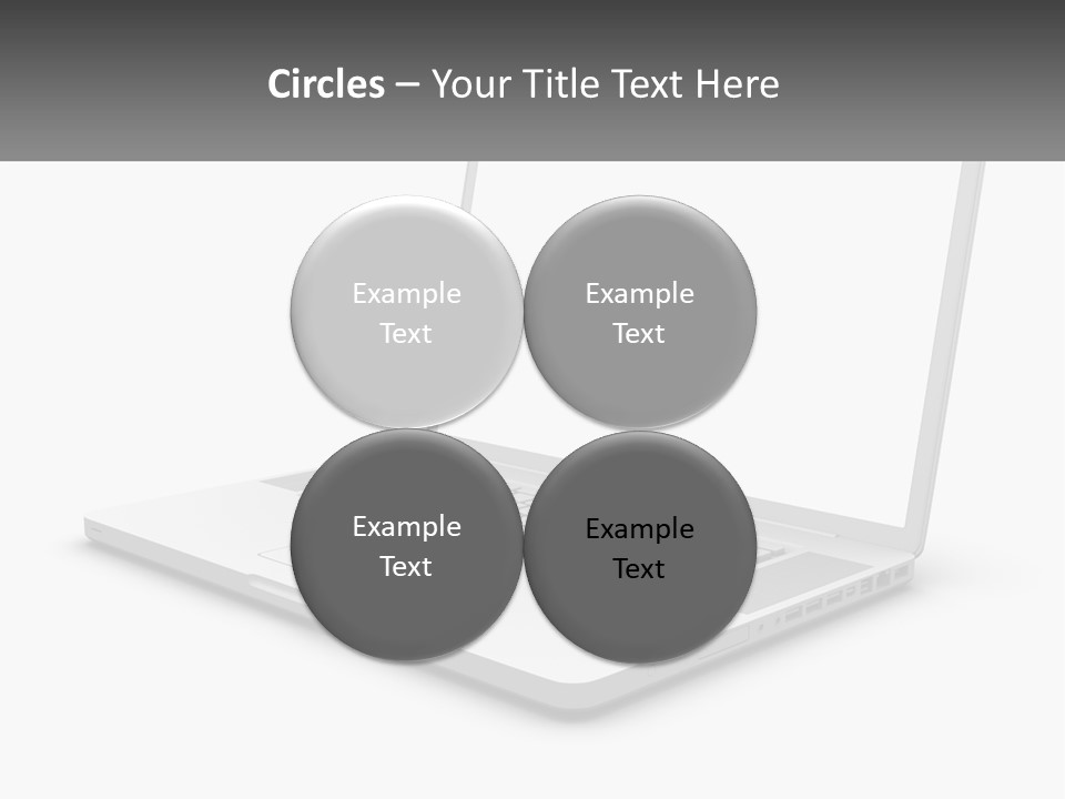 A Laptop Computer With A White Background PowerPoint Template